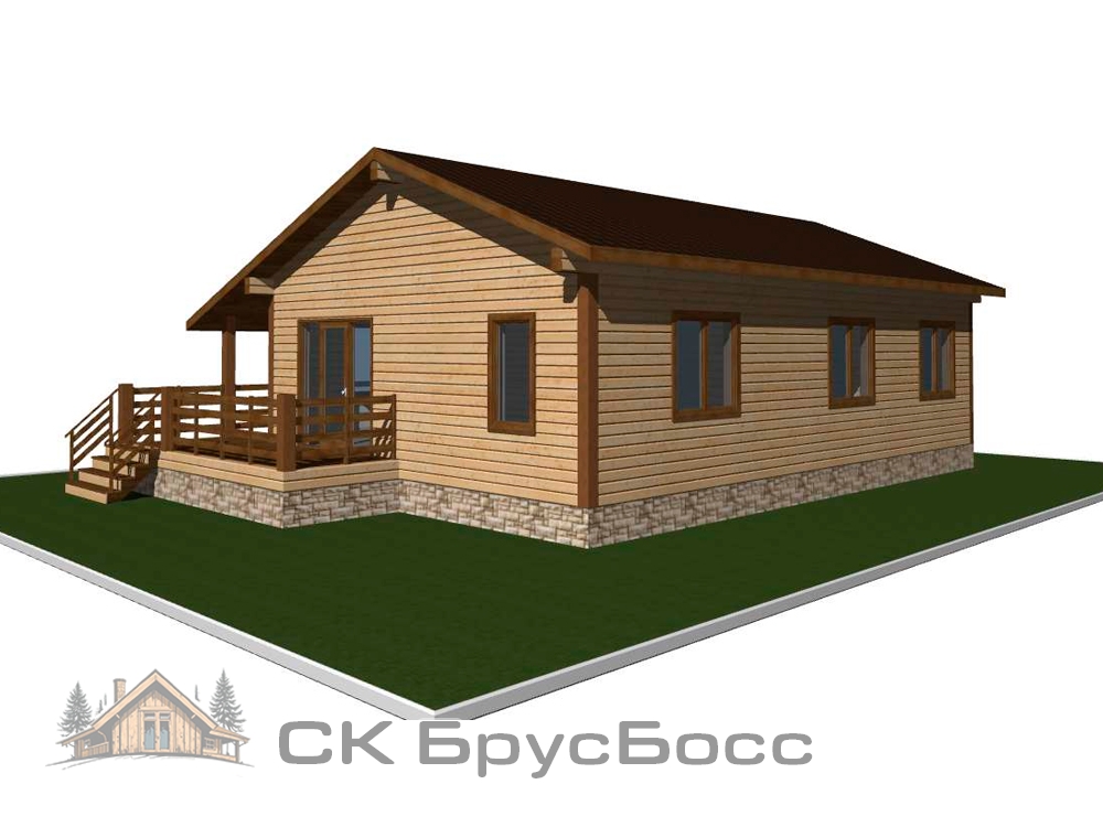 Дом из бруса № 43 (размер 10х14)Обычный 150х150