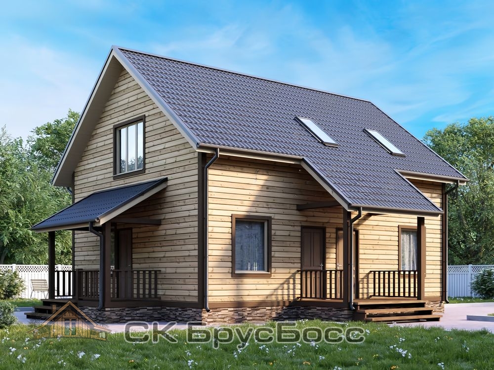 Дом из бруса № 50 (размер 9,8х11,6)Обычный 150х150