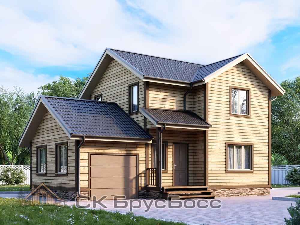 Дом из бруса № 54 (размер 7х10,8)Обычный 150х150