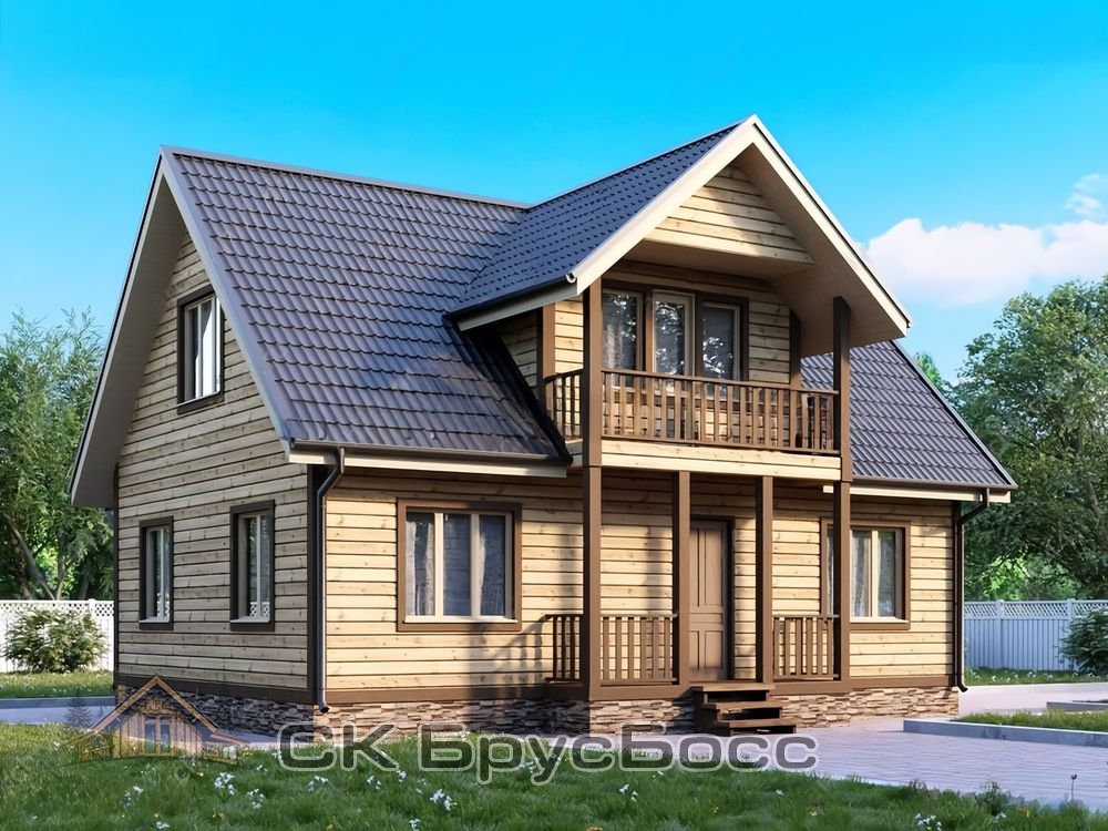 Дом из бруса № 56 (размер 7х10)Обычный 150х150